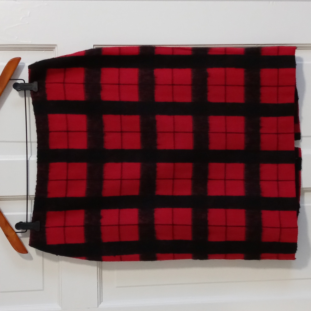 ❤️Talbots❤️ - Red/Black Buffalo Plaid Wool Blend Pencil Skirt